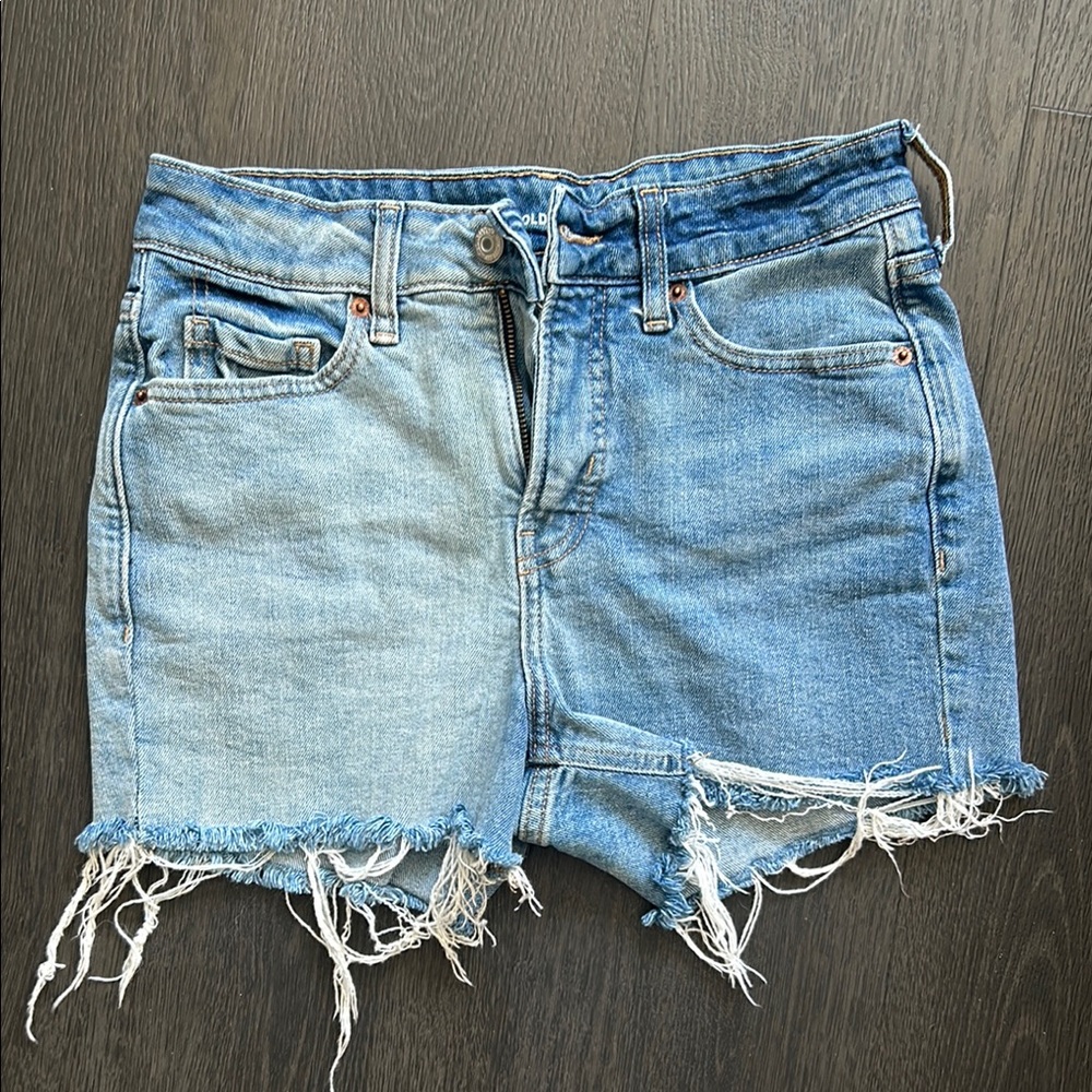 Old Navy Blue Jean Shorts Distressed Mid-Thigh
